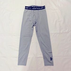 Under Armour HeatGear Performance Leggings - Size Youth Medium (Gray) NWOT